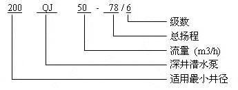 QJ深井泵型號(hào)意義